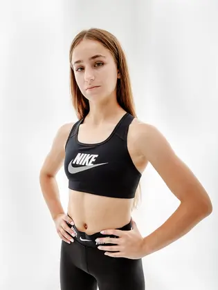 Топ Nike W NK DF SWSH CB FUTURA GX BRA, чорний