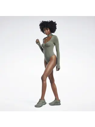 Боді Reebok x Cardi B Bodysuit, хакі