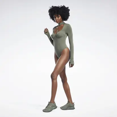 Боді Reebok x Cardi B Bodysuit, хакі