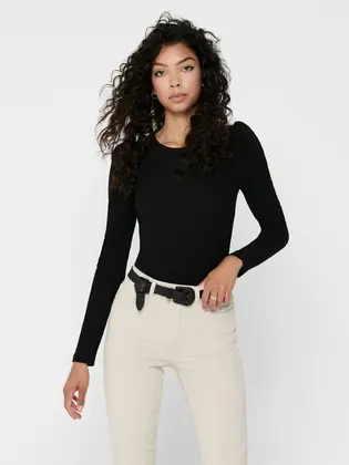 Топ з рукавами ONLEMMA L/S PUFF TOP JRS ONLY L Чорний
