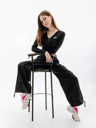 Кофта Nike W NSW LS TOP RIB SW, чорний
