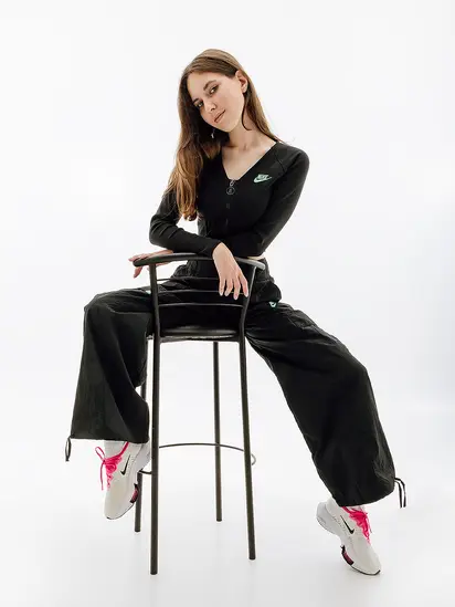 Кофта Nike W NSW LS TOP RIB SW, чорний