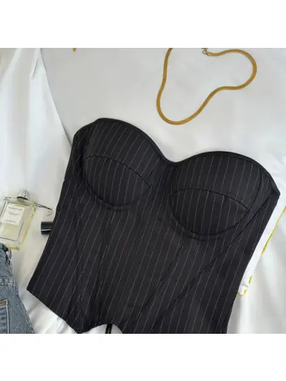 Елегантний жіночий корсет в полоску (DO3995)