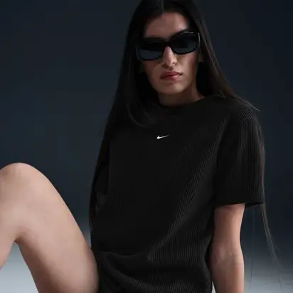 Футболка W NSW NK CHLL WFL SS TOP Nike L Чорний
