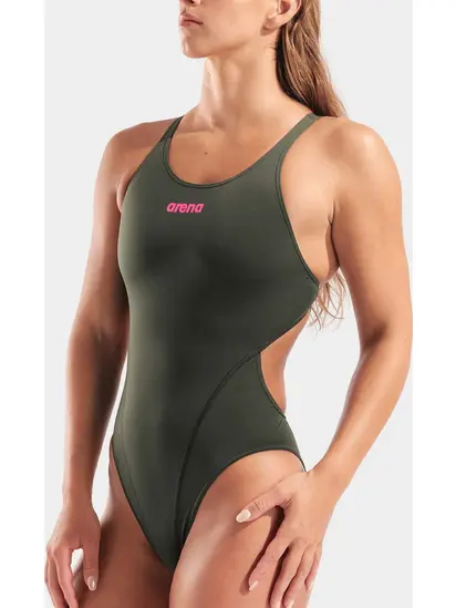 Купальник закритий для жінок Arena TEAM SWIMSUIT SWIM TECH SOLID темно-зелений