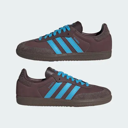 Кросівки Adidas Samba OG, коричневий з блакитним