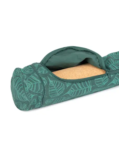 Сумка-чохол для йоги Asana Bag Cotton Bodhi Leaves Maharaja Collection Bodhi 70 см темно-зелений