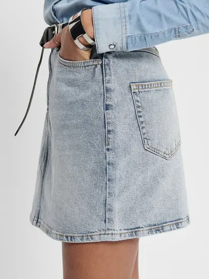 Спідниця ONLROSE LIFE ASHAPE SKIRT BB NAS2630 15196756 Light Blue Denim ONLY Блакитний