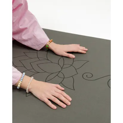 Килимок для йоги каучуковий Dinesh Celestial Unalome Anthracite RAO 185×68×0.4 см