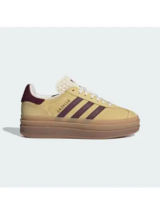 Кросівки Adidas Gazelle Bold, жовтий з бордовим
