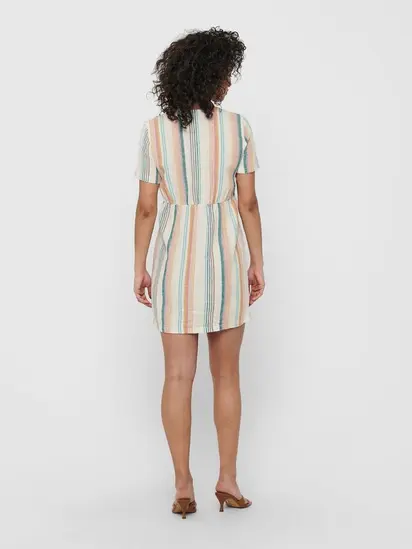 Сукня ONLVIVA-OHIO S/S BUTTON STRIPE DRESS PNT 15226232 Cloud Dancer ONLY L Білий
