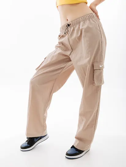 Штани Nike W NSW ESSNTL WVN HR PNT CARGO, бежевий