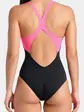 Купальник Arena DREAMHLINE SWIMSUIT V BACK, чорний з рожевим