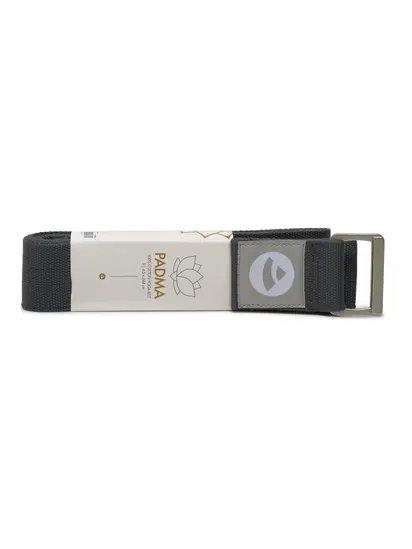 Ремінь для йоги Padma XL Bodhi антрацит 305×4.5 см