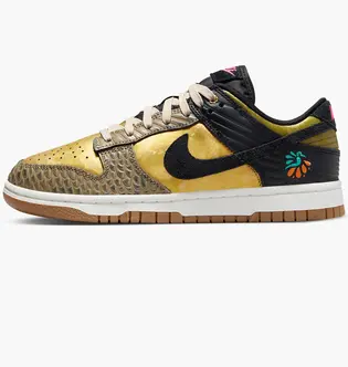Кросівки Nike Dunk Low Día De Muertos (W), золотистий з чорним