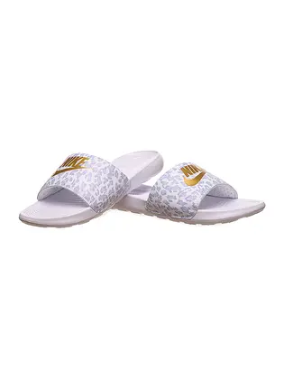 Шльопанці Nike VICTORI ONE SLIDE PRINT, білий з золотим