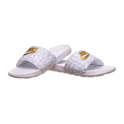 Шльопанці Nike VICTORI ONE SLIDE PRINT, білий з золотим
