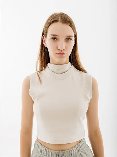 Майка Nike CROP TANK, бежевий