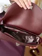 Сумка «Ролей» зі вставкою натуральної замші бордова