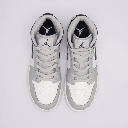 Кросівки Air Jordan 1 Mid Gs White/Grey