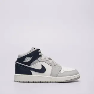 Кросівки Air Jordan 1 Mid Gs White/Grey