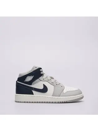 Кросівки Air Jordan 1 Mid Gs White/Grey