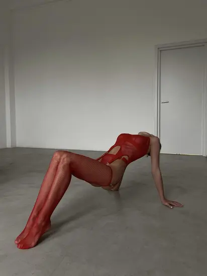Еротичний червоний бодістокінг з кільцями (DO2247/1)