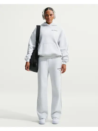 Толстовка Nike W STDO FLC OS PO HDY GLS, світло-сірий