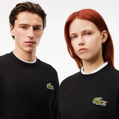 Світшот унісекс Lacoste Loose Fit Badge Black