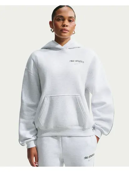 Толстовка Nike W STDO FLC OS PO HDY GLS, світло-сірий