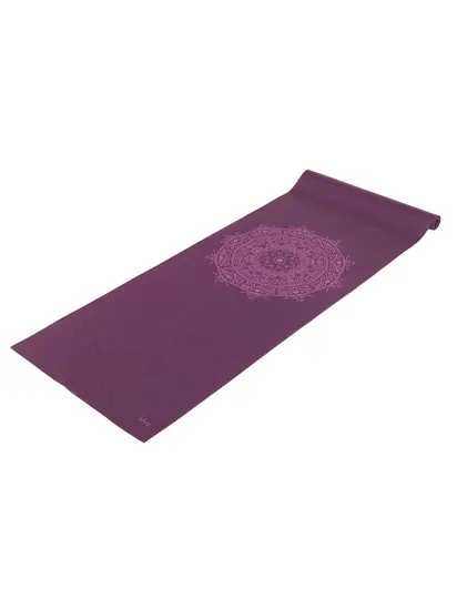Килимок для йоги Leela Mandala Bodhi баклажан — баклажанова мандала 183x60x0.45 см