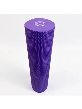 Масажний ролик для спини та МФР Foam Roller Amber Point 60×15 см фіолетовий