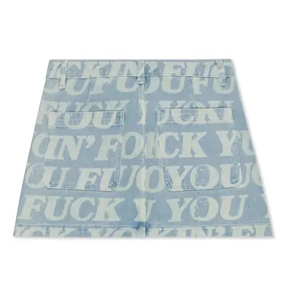 Спідниця RipNDip FUCKIN FUCK DENIM MINI SKIRT