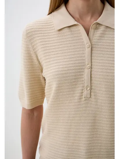 Блуза поло women's cardigan Tom Tailor M Бежевий