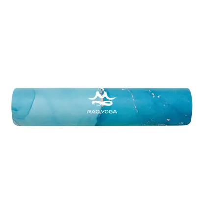 Килимок для йоги замшевий Sitara Aqua Marble RAO 183×68×0.5 см