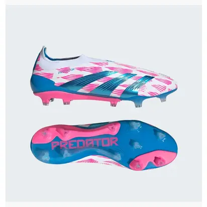 Бутси Adidas Predator Elite Laceless Firm Ground Soccer Cleats White/Pink