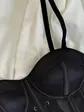 Чорний жіночий корсет на зав'язках (DO3996)