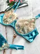 Блакитна еротична білизна з мереживом