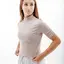 Футболка Nike W NSW ESSNTL RIB MOCK SS TOP, бежевий