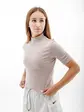 Футболка Nike W NSW ESSNTL RIB MOCK SS TOP, бежевий