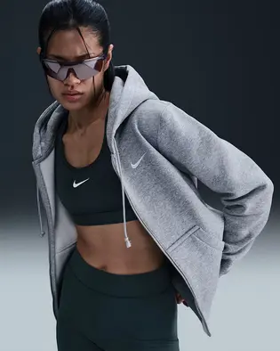 Толстовка Nike W NSW PHNX FLC STD FZ HDY, сірий