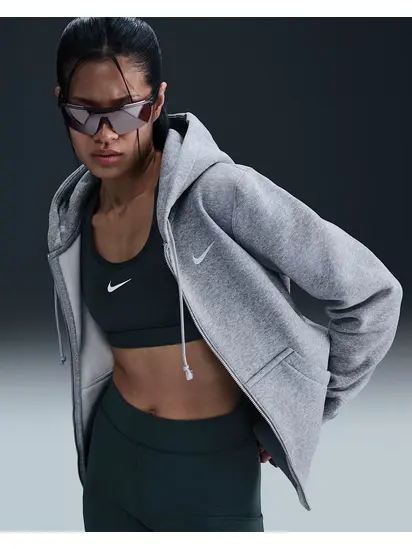 Толстовка Nike W NSW PHNX FLC STD FZ HDY, сірий