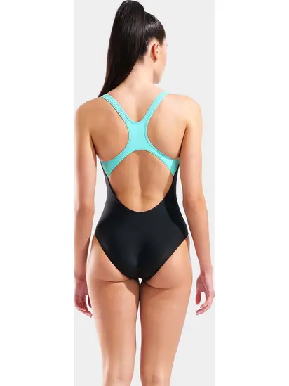 Купальник закритий для жінок Arena KIKKO SWIMSUIT SWIM PRO BACK чорний, бірюзовий