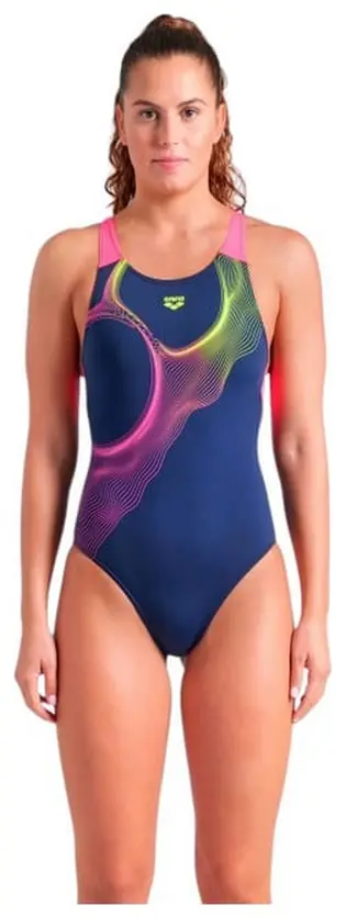 Купальник для жінок Arena RIPPLES SWIMSUIT V BACK B синій