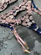 Синій спокусливий комплект білизни з поясом та гартерами