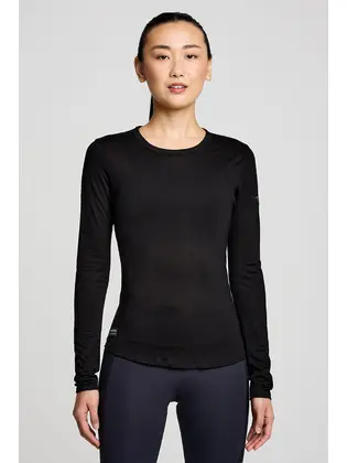 Футболка Saucony PEREGRINE MERINO LONG SLEEVE, чорний