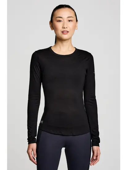 Футболка Saucony PEREGRINE MERINO LONG SLEEVE, чорний