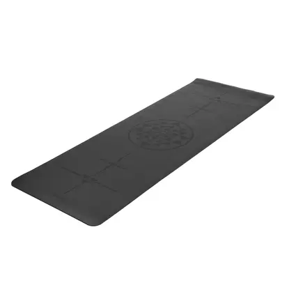 Килимок для йоги Bodhi Phoenix Yantra Alignment чорний 185х66х0.4 см