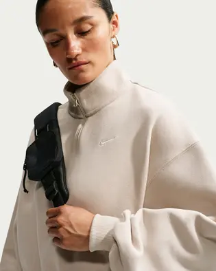 Толстовка Nike W STDO FLC MW OS CROP QZ