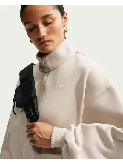 Толстовка Nike W STDO FLC MW OS CROP QZ